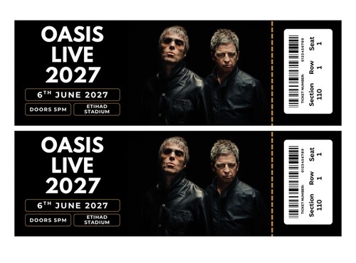 Oasis live 2027 personalised - live,