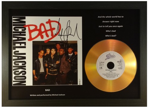 Michael jackson bad signed - 'bad',